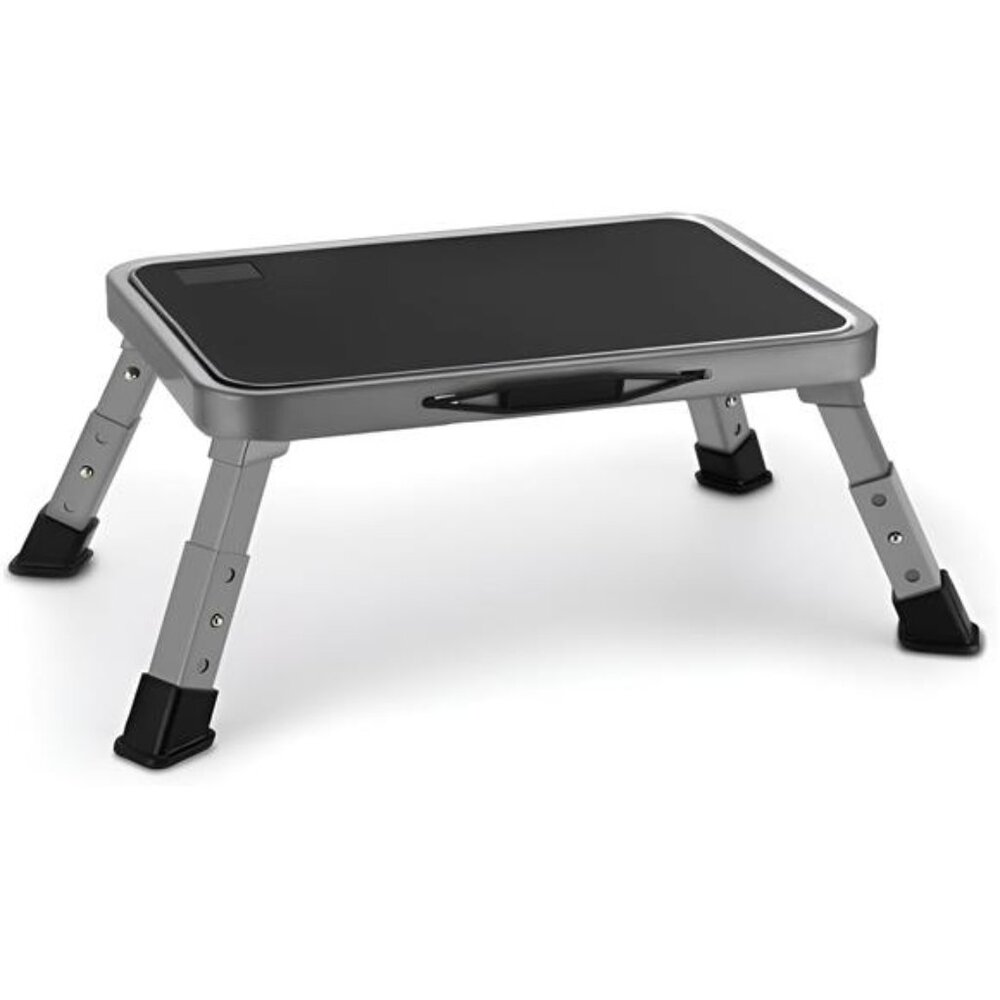 Foldable Step Stool, Adjustable Step Stool with a Non-Slip Platform, Step Ladder